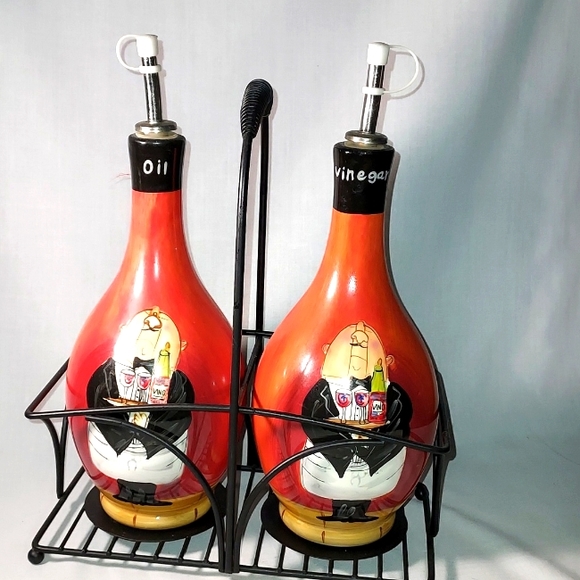 Certified International Tracy Flickinger Oil and Vinegar Fat Waiter Wire Rack